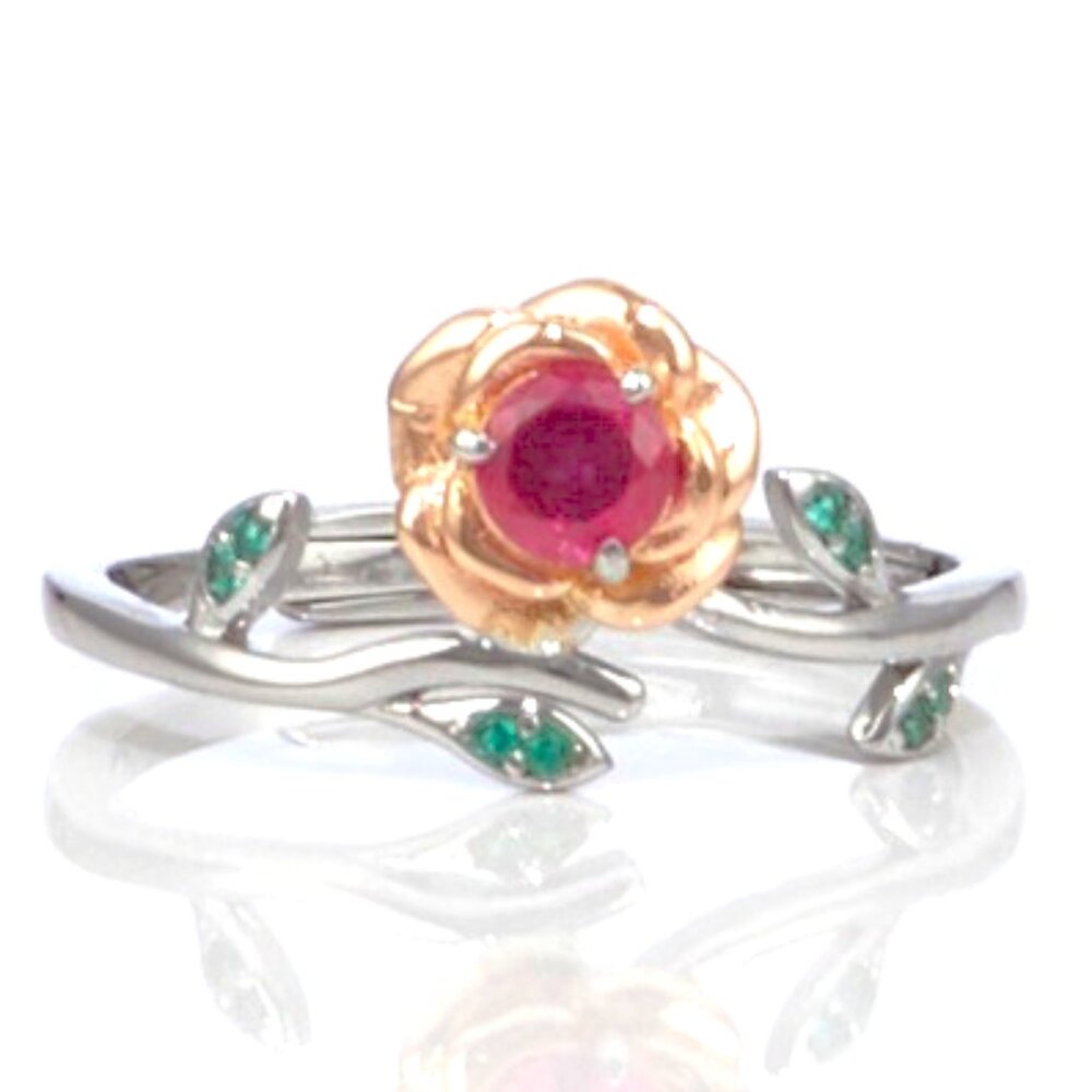 Official Disney Princess Belle Enchanted Rose Adjustable Ring, Charmed Aroma - Picture 6 of 6